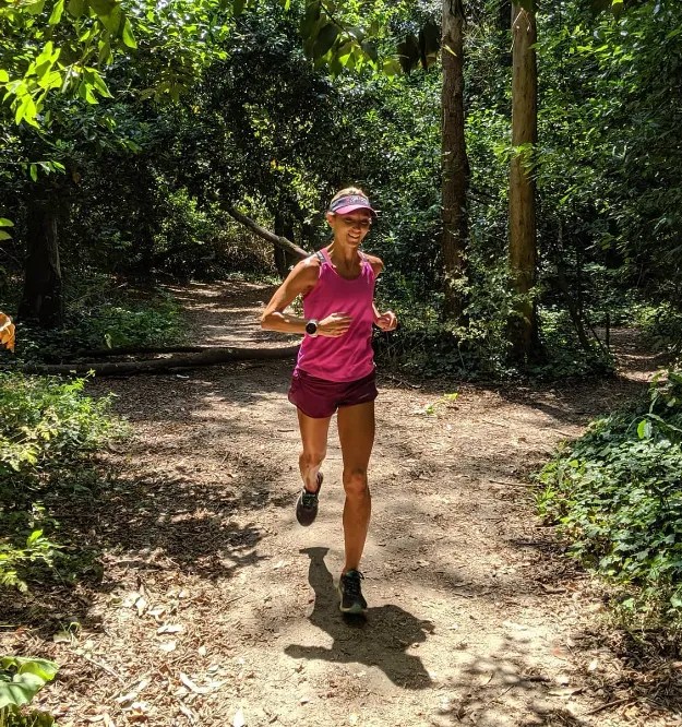 Teammate Katelyn running